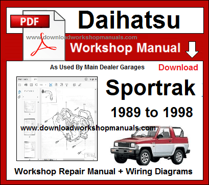 Daihatsu Sportrak Service Repair Workshop Manual